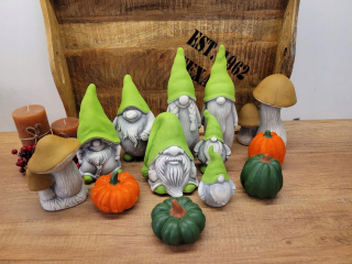 Set trpaslíkov, trpaslíkov, 3D sadrovej tekvice